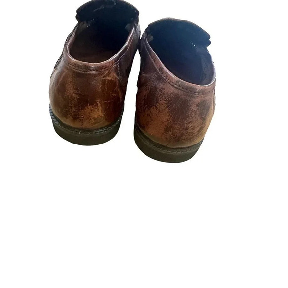 Soft Stags Men's Brown Leather Woven Comfortable Flat Boot Size 11M - Picture 4 of 9